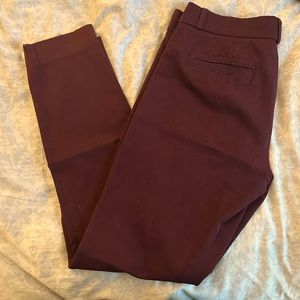 Banana Republic Sloane Ankle Pant - Dark Red